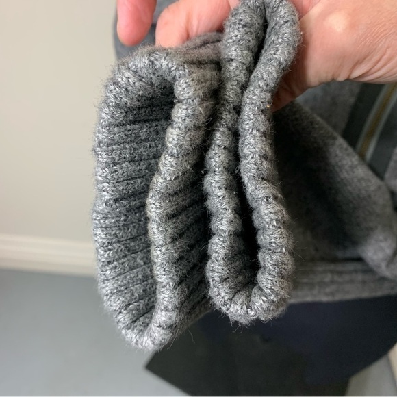 SIMONS Le 31 Gray Minimalist Contemporary Cotton Knit Zipper Sweater Hi Neck XL - Picture 11 of 11